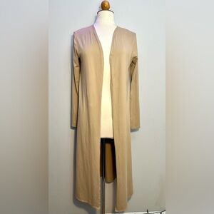 Popular 21 Women’s Tan Open Cardigan Stretch Long Sleeve Size Medium